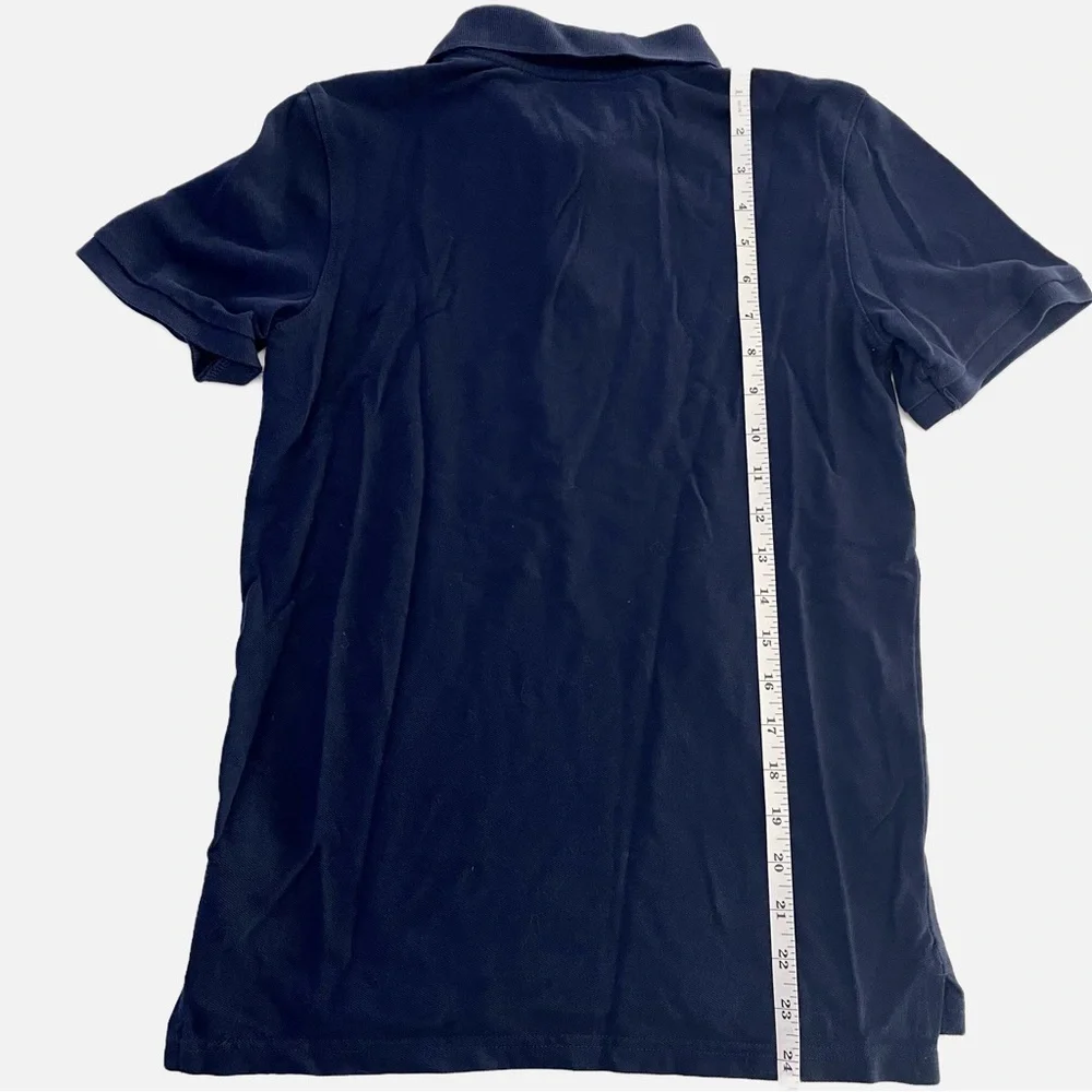 CAT & JACK Boys' Short Sleeve Pique Uniform Navy Polo Shirt - L (12/14)